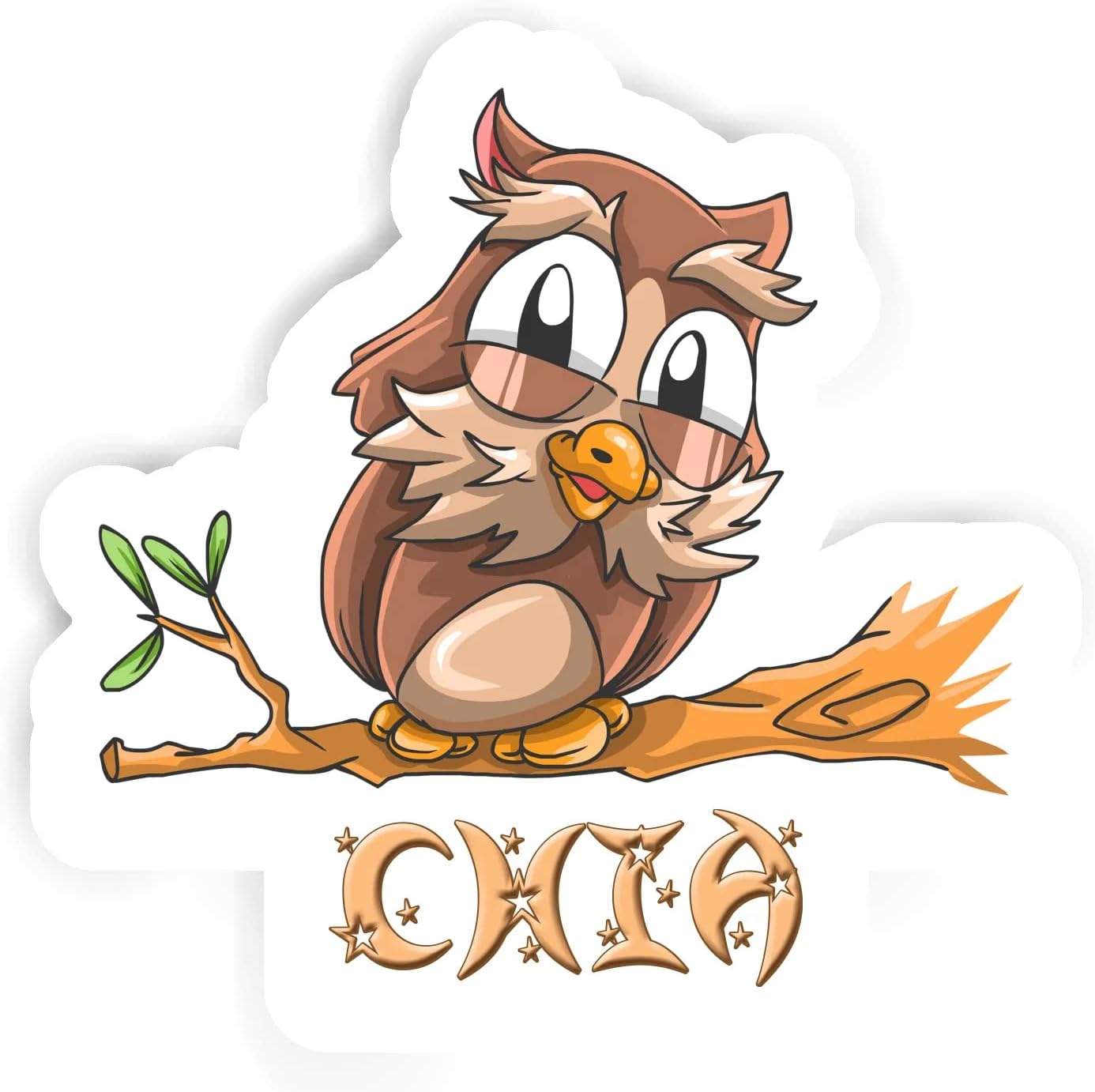 Chia Owl Sticker (Large, 14x9.8 inch)