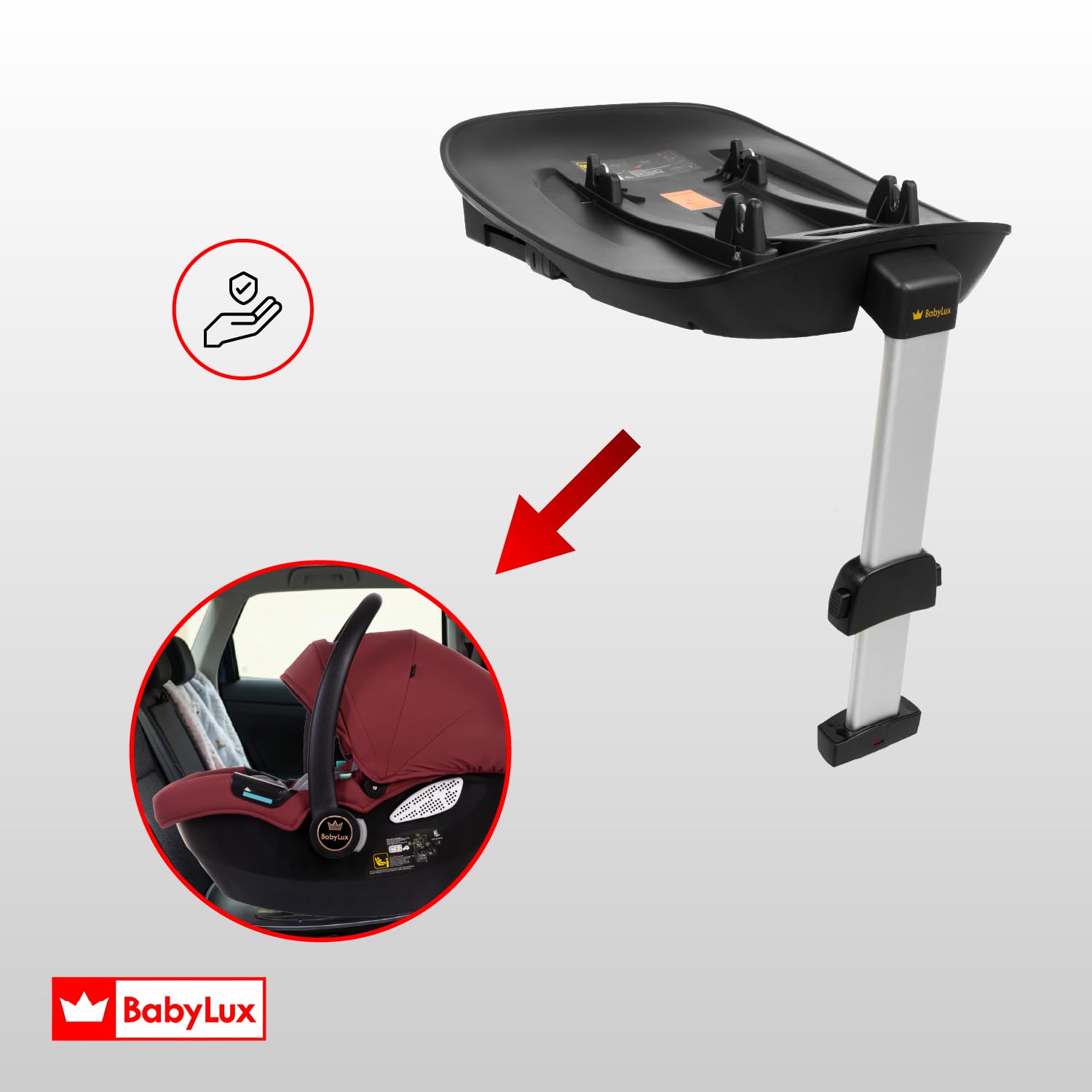 BabyLux® Passeggino 4in1 BOLDO, Set Pieghevole di Passeggino Leggero | Combinati con Navicella, Passeggino da Viaggio, Seggiolino Auto i-Size, Base Auto, 4 posizioni reclinabili, 0-22 kg, UV