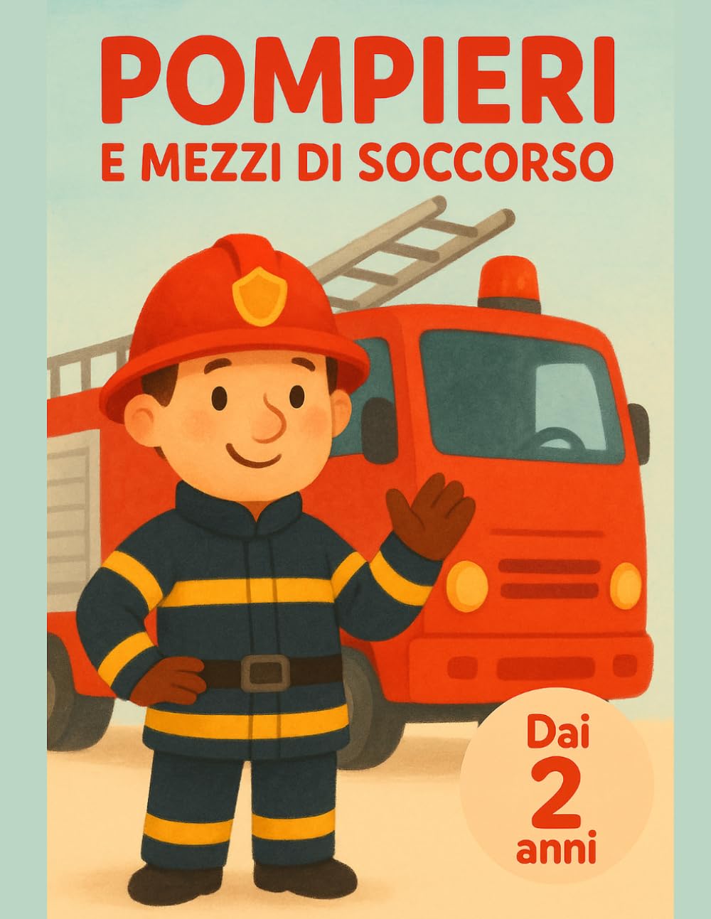 POMPIERI E MEZZI DI SOCCORSO: Libro da colorare per bambini: 40 grandi immagini di camion dei pompieri, polizia e ambulanze, linee extra spesse, dai 2 ... I miei primi libri da colorare (Età 2+))