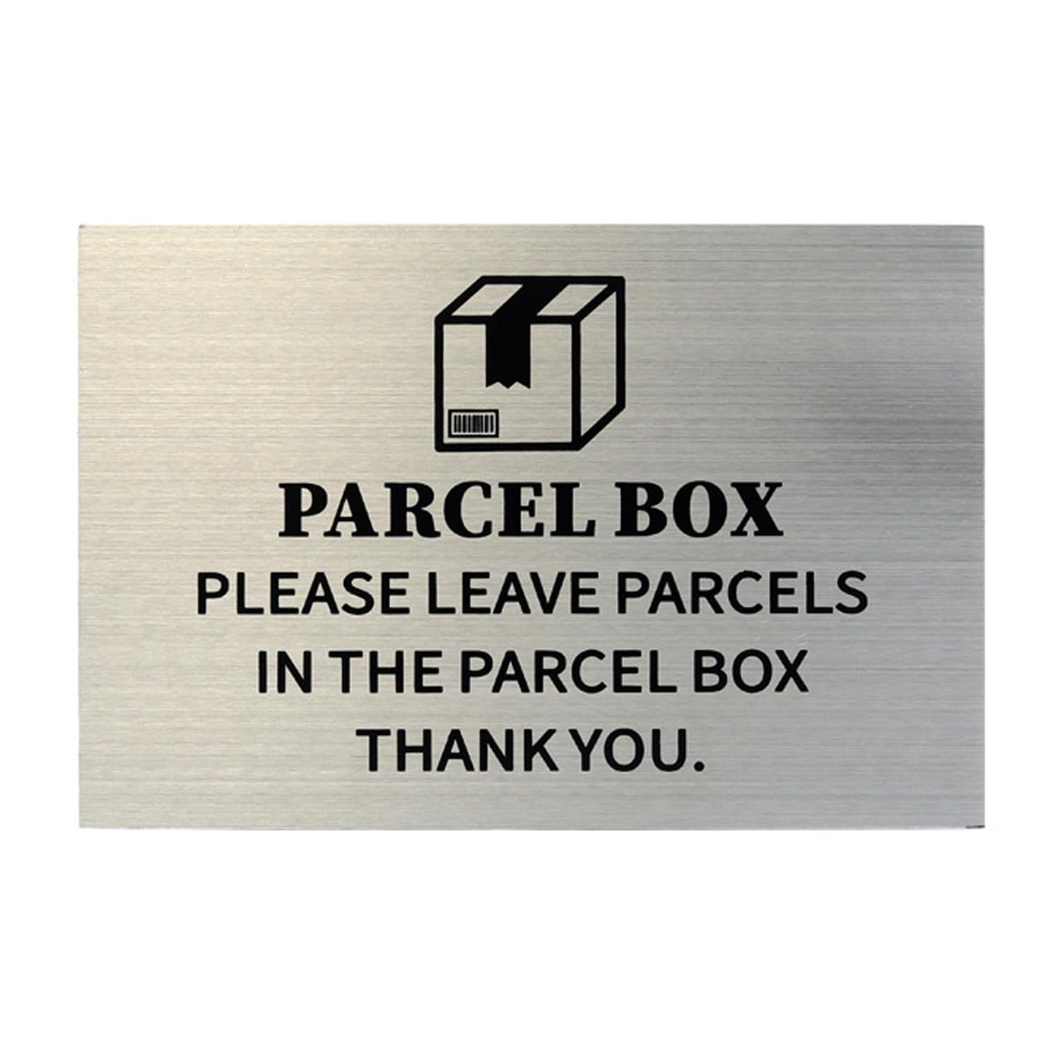 Parcel Box Sign for Outside, Parcel Sign,Please Leave Parcels Here Signs, for Home Porch, Storage Cabinets and Apartment Building Entrances,Metal Aluminium Plaque, Weatherproof
