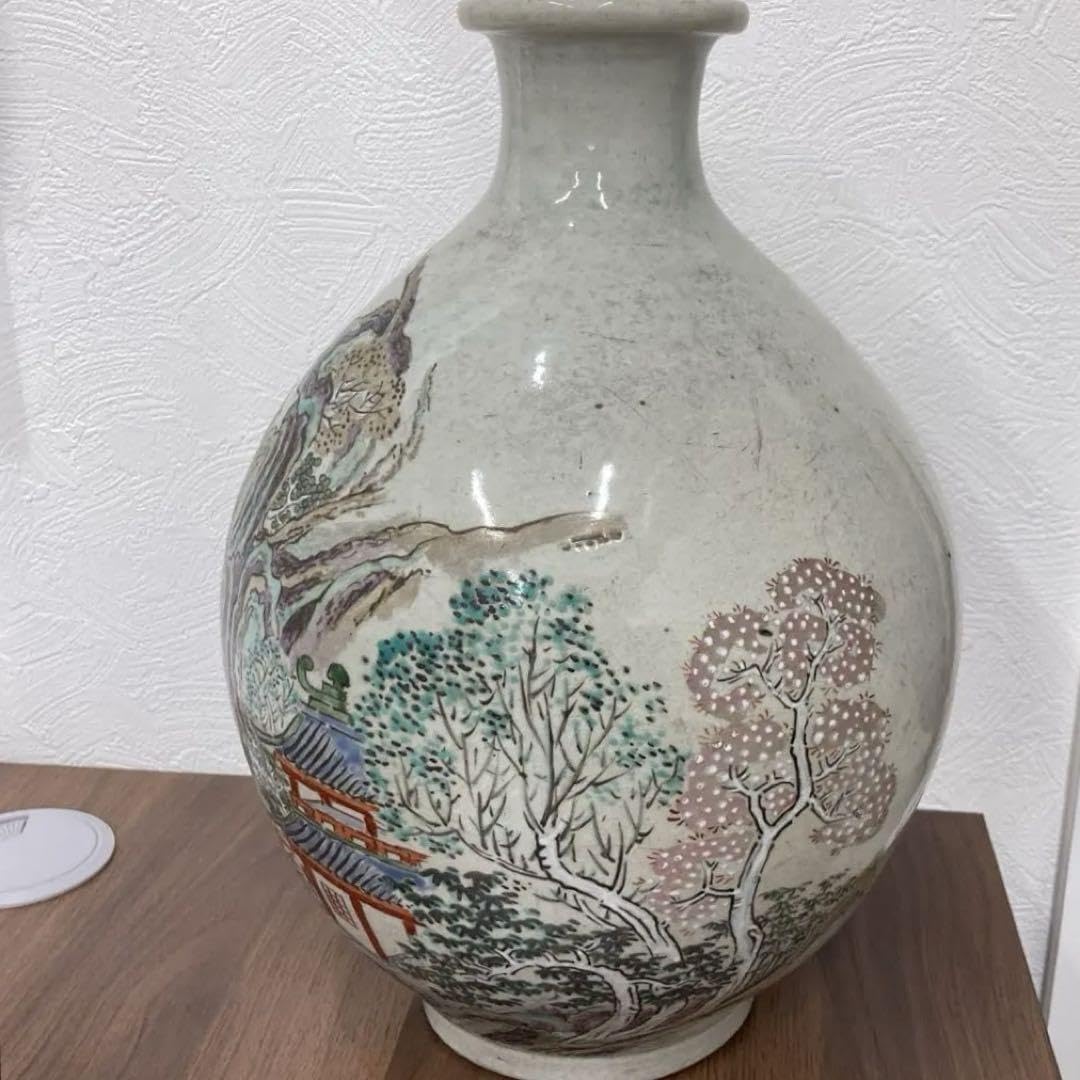 Amazon.co.jp: アンティーク壺 花瓶 中華風 大和絵 唐絵 : ホーム 