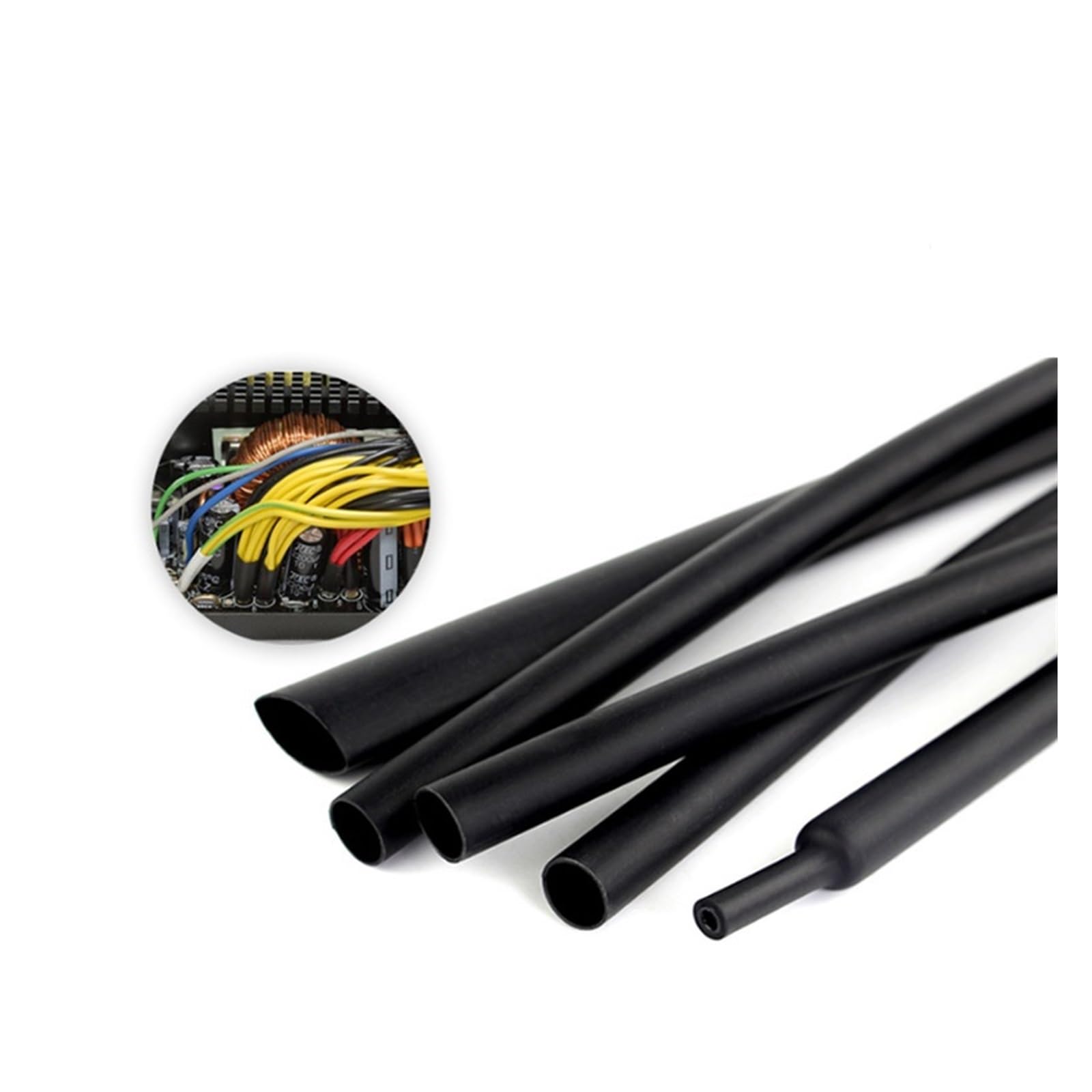 Tubo Pvc 100 Tubo Termoretraibile Doppia Parete Con Adesivo - Nero - Foto 9