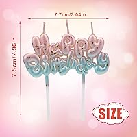 Vista 2 de Luter Vela con letra de número de cumpleaños en degradé de rosa a azul, número 1, estilo moderno, sin humo, fácil de iluminar, decoración