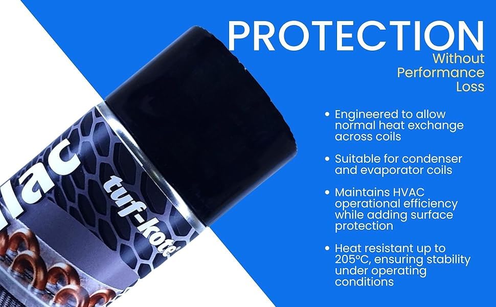 Image of tuf-kote THERMALAC 4051 Blue AC Coil Protector Spray 250ml | Transparent Anti-Corrosion Coating for Copper Tubing & Condenser Coils | Heat Resistant up to 205C