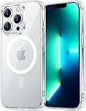 Temdan for iPhone 13 Pro Max Case Clear, [Compatible with Magsafe][Anti-Yellowing][Military-Grade Protection] Shockproof Slim Magnetic Phone Case for Cover, Transparent