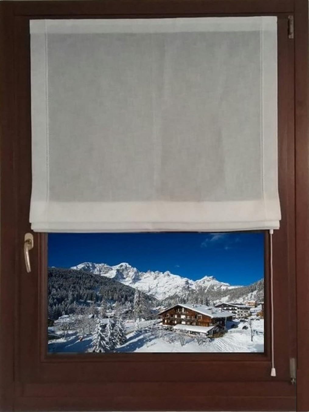 Mécanismes de Stores Bateaux Romains pour fenêtre à Usage Professionnel en Aluminium – Montage sans perçage – Largeur de 35 à 100 cm - E - 55 cm