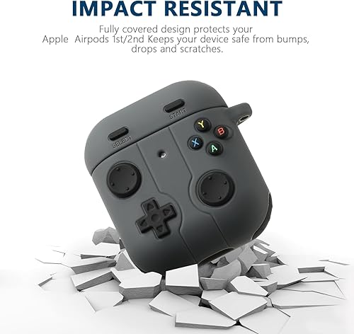 Miniatura 9 de 2Pack Gedicht for Airpods 2nd Generation Case, Cute AirPods 1st Generation Cartoon Character Case,Unique Design Funny Fun Kawaii 3D Cartoon