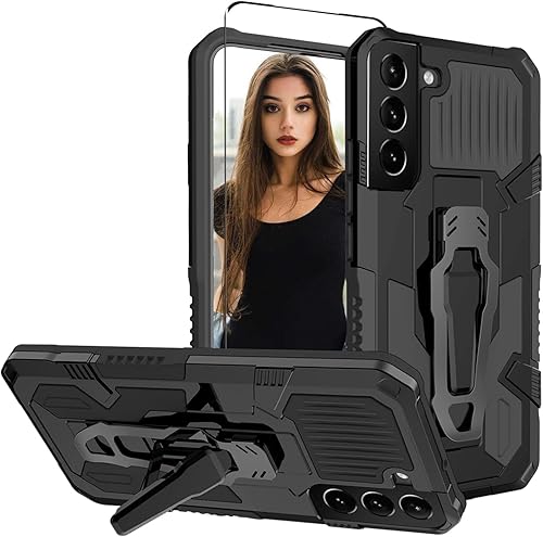 Funda compatible con Samsung Galaxy S21 Fe 5G con clip para cinturón, protección contra caídas de poliuretano termoplástico suave resistente a los