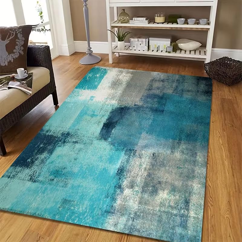 Tapis d'intérieur moderne 60x120 cm à motif abstrait et antidérapant