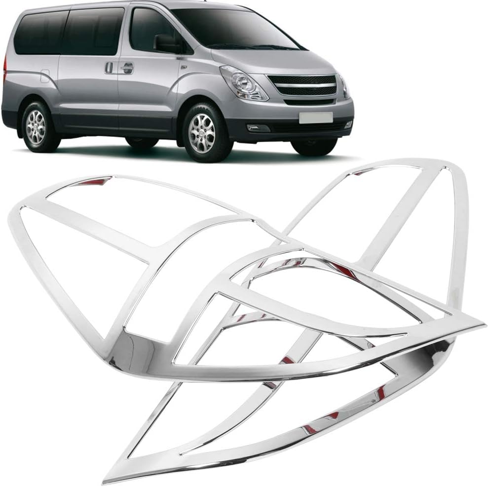 2Pcs Car Taillight Cover Taillight Lampshade Lens for Grand Starex H1 2019 Electroplating Decoration Replacement Protection