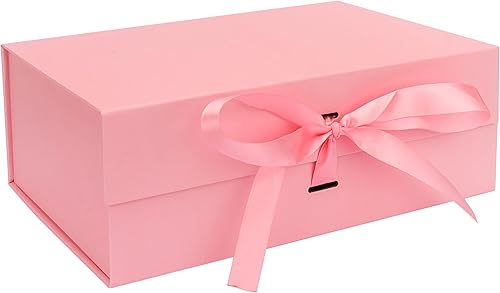 Younik Caja de regalo de lujo de 7.8 x 7 x 3.2 pulgadas, caja de dama de honor para padrinos de boda, pequeña caja de regalo rosa para graduación,