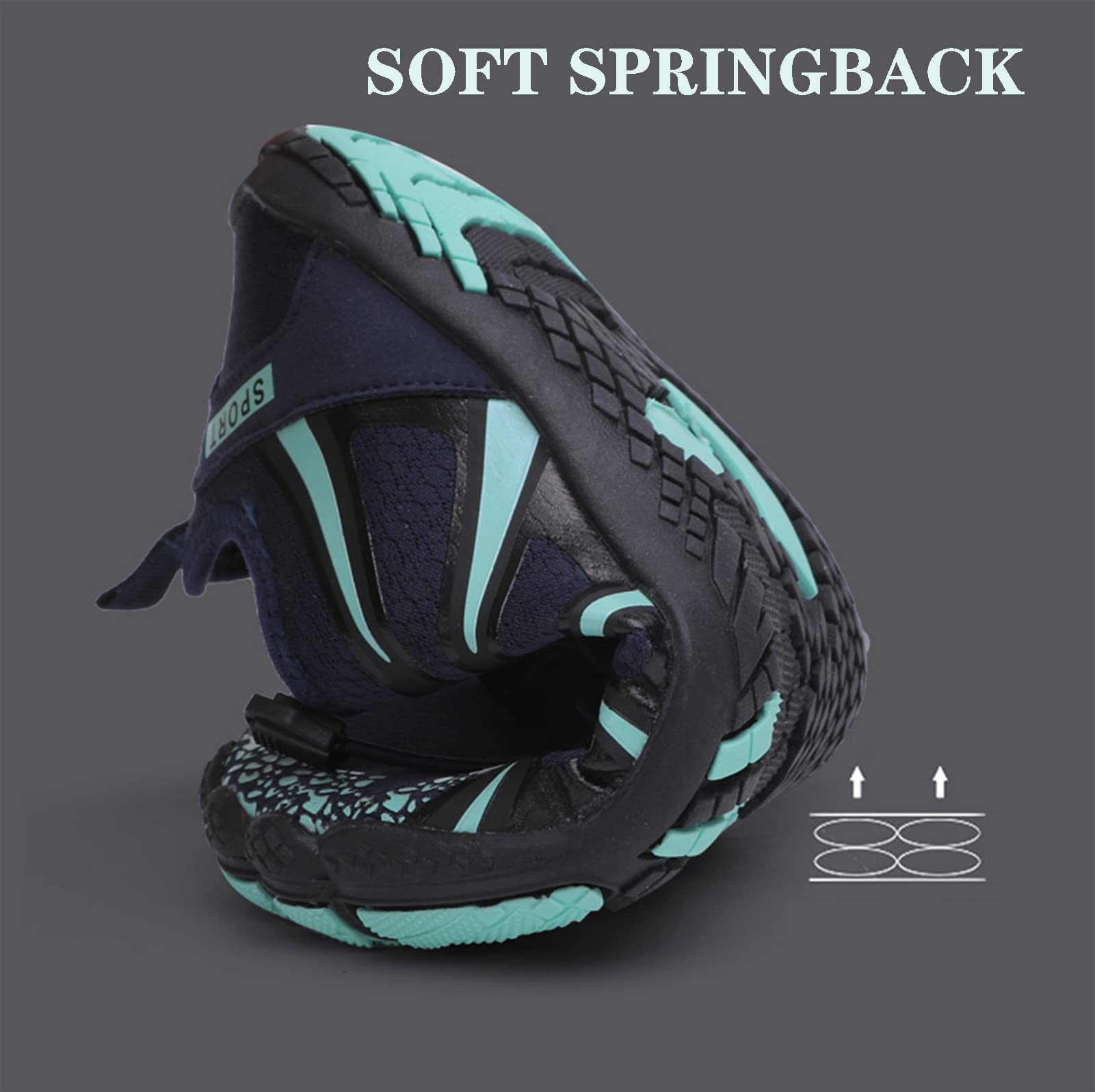 Zapatos De Agua, Zapatos Deportivos Descalzos, Zapatos De Baño De Playa para Hombres Y Mujeres(38 EU, Blue)