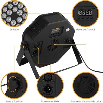 2-Packs 36LED Par Lights DJ Stage Light RGB