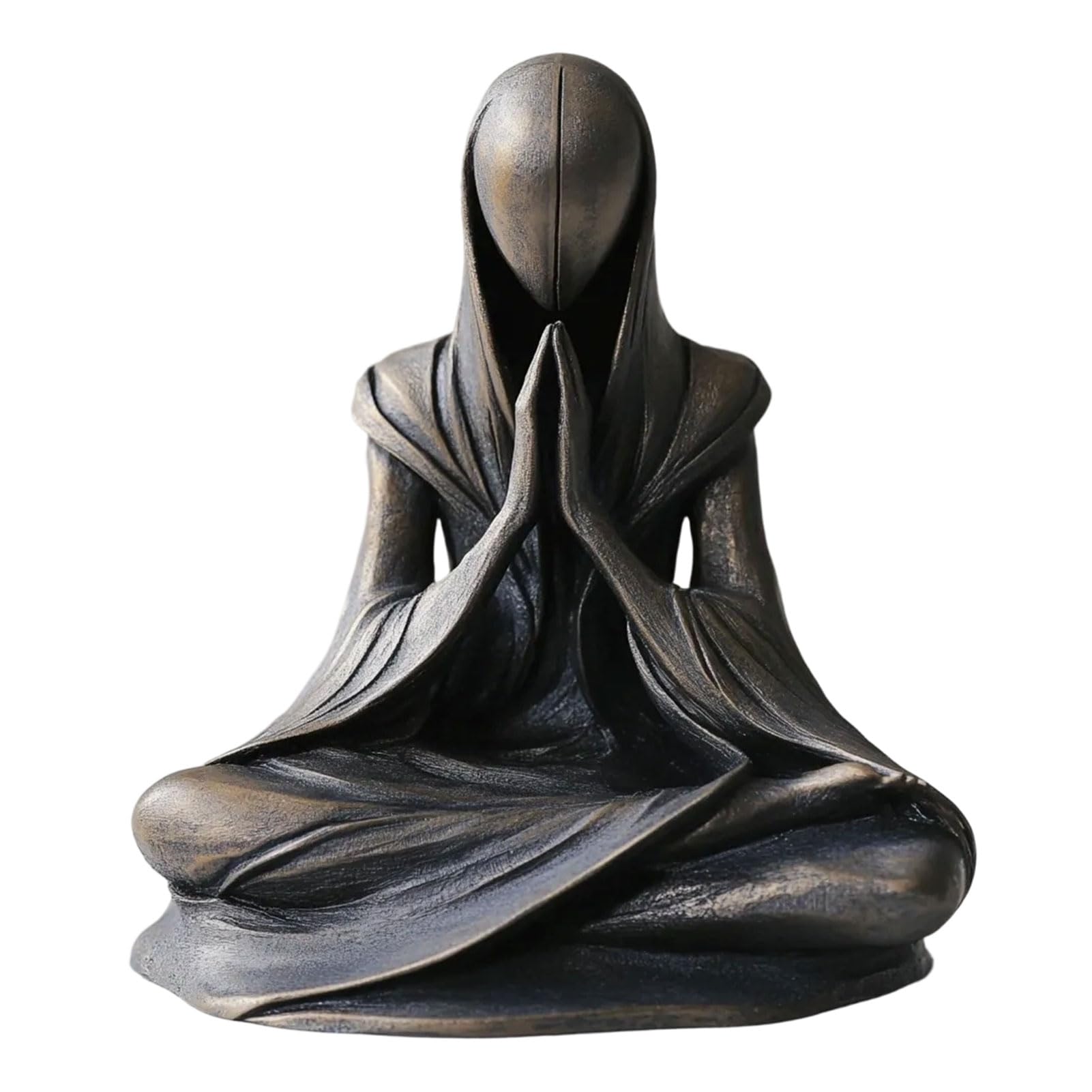 Glifora Meditation Aliens Figurine - Modern Sitting Man Resin Statue, Faceless Aliens Desk Decoration for Home, Office and Yoga Room