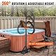 VEVOR Whirlpool-Handlauf 88,9–144,8cm höhenverstellbar Spa-Geländer Whirlpool Aluminiumlegierung rostfrei korrosionsbeständig Pool Handlauf 272kg Tragfähigkeit Haltegriff Einstiegshilfe