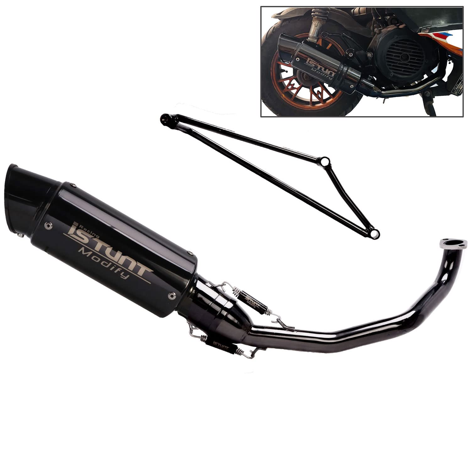 Buy YOSAYUSA Complete Exhaust System Slip On Muffler Baffle Header