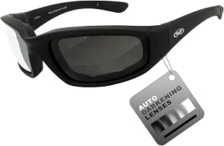 Global Vision Kickback Auto-Darkening Photochromic Bifocal Safety Glasses Clear to Smoke, Padded Frame, ANSI Z87.1 Certified