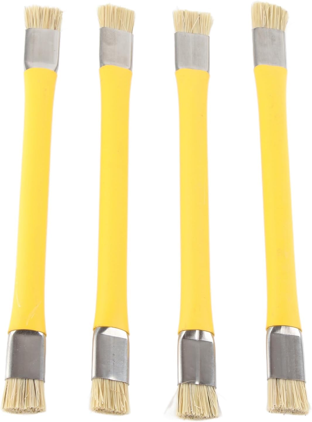 4PCS Antistatic Brush, IC Cleaning Brush Double Heads Mobile Phone Repairing Soldering Cleaning Tool for PCB Mobile Phone Tablet (Yellow)