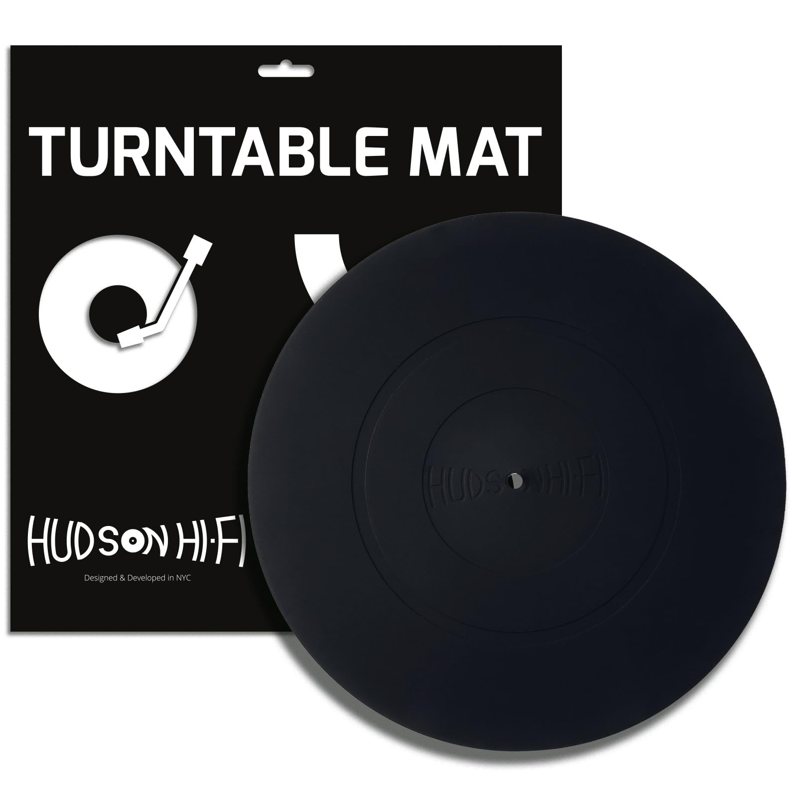 Hudson Hi-Fi Turntable Platter Mat - Audiophile Grade Silicone Rubber Design Universal to all LP Vinyl Record Players