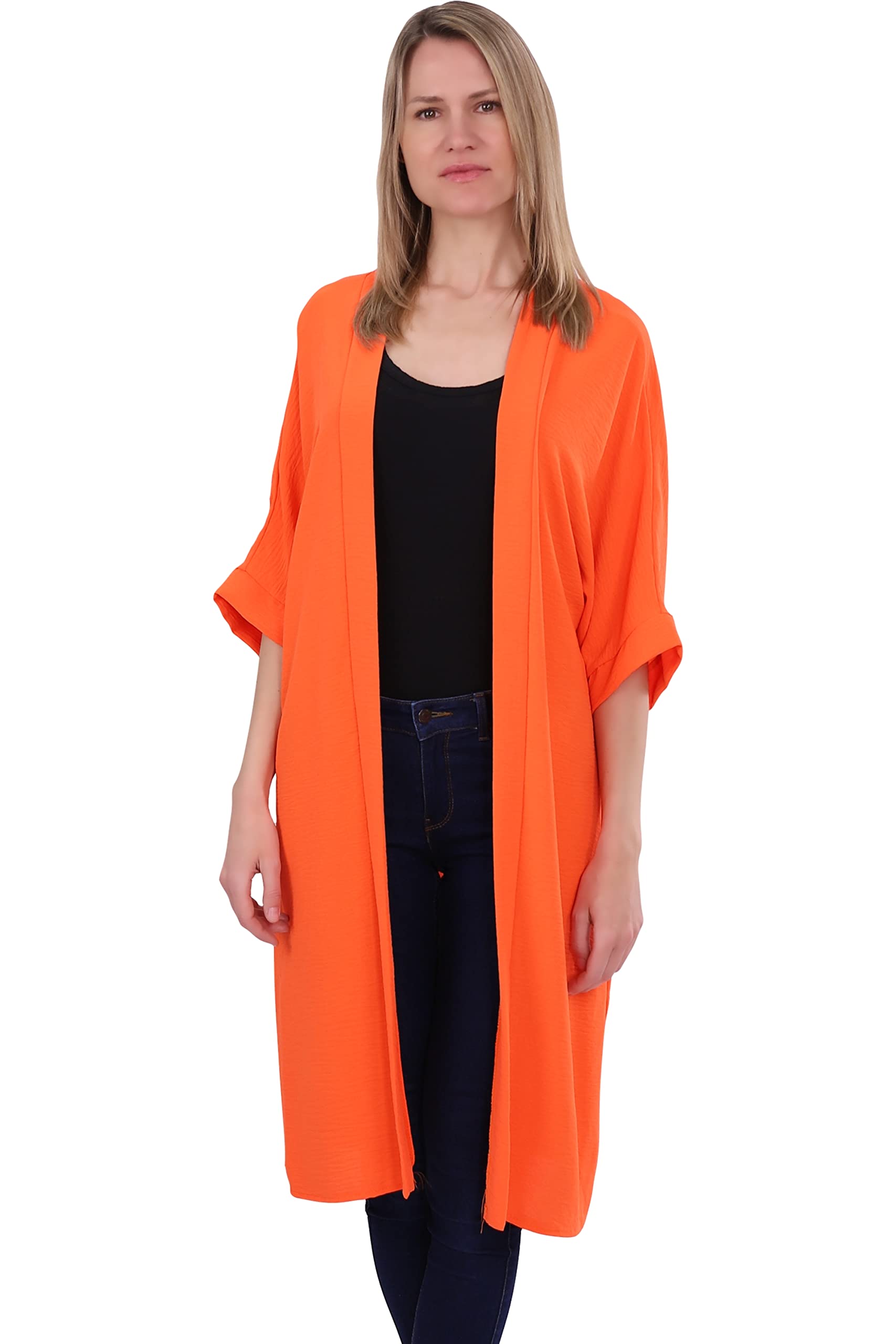 malito more than fashion Malito - Kimono para Mujer - Cárdigan para el Verano - Túnica Poncho Blazer para el día a día - Chaqueta Ligera Oversize 2342 Talla única