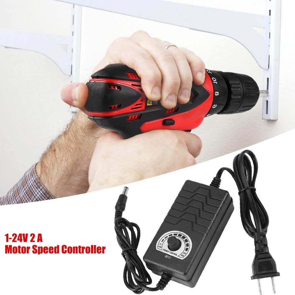 Blасk Frіdау - 70% оƒƒ Hilitand AC/DC 1-24V 2A Power Adapter Universal Adjustable Power Switching for Motor Speed Controller