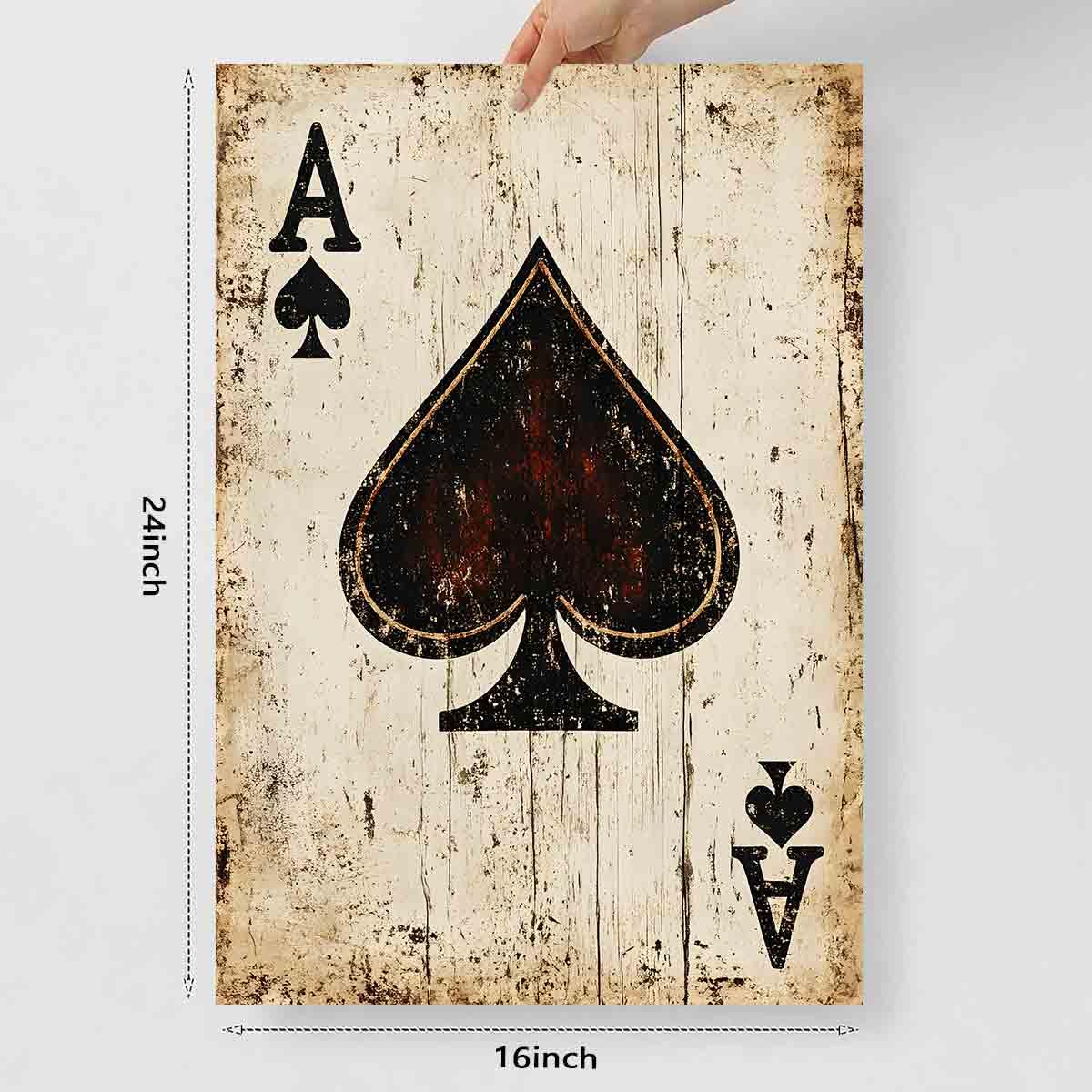 Amazon.com: Vintage Playing Cards Wall Art Ace Of Spades