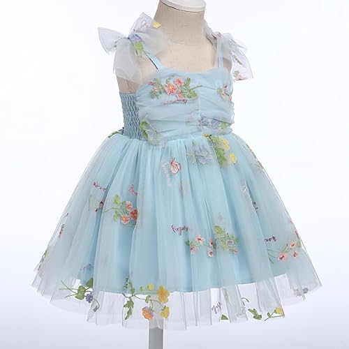 Miniatura 3 de Vestido tutú de verano para niñas pequeñas, sin espalda, vestido de princesa para fiesta de cumpleaños, lentejuelas, con volantes, tul con lazo,