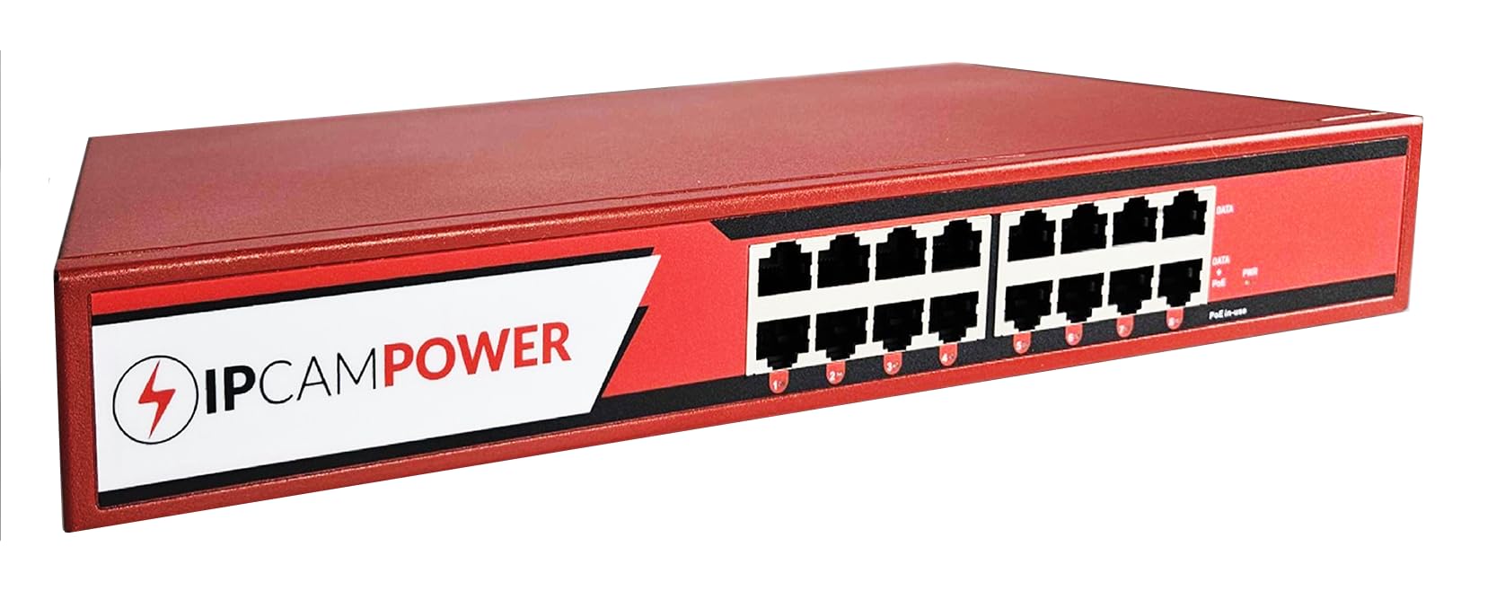 IPCamPower 8 Port 802.3bt POE++ Extreme Power POE Injector Hub, 90 Watts on Each Port, 250 Total Watts Budget, Up to 10G 10/100/1000/10000 Speeds Each