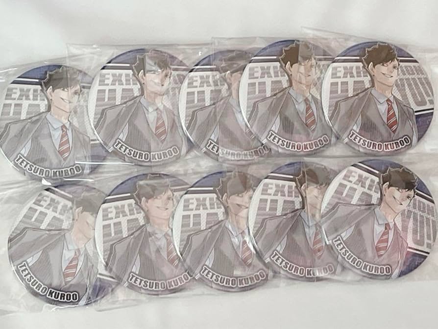 Amazon.co.jp: ハイキュー コレクション缶バッジ 黒尾鉄朗 大人 10点