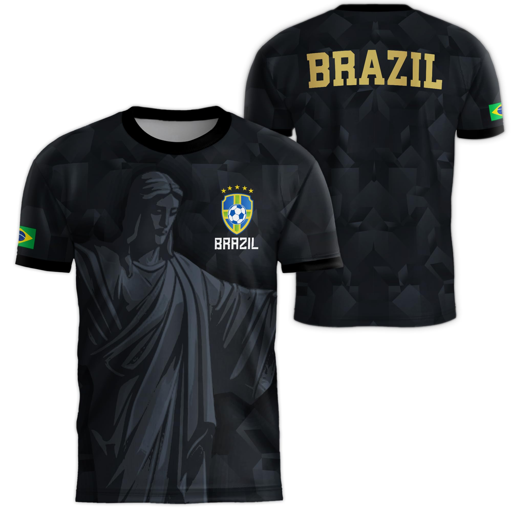 Yupify Brazil Soccer Jersey for Men, Brazilian Jersey Soccer, Brazilian Soccer Shirt, Jersey Brazil Soccer Jersey 1 (S)