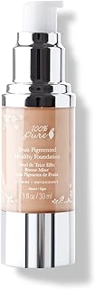 100% PURE Healthy Foundation Full Face Coverage Makeup, Liquid Matte Finish with Anti-Aging Benefits - Vegan Gorgeous Frui...