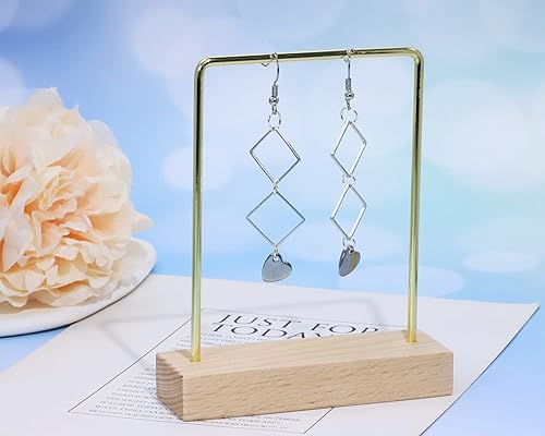 Miniatura 2 de Shapenty Mini dije de corazón de acero inoxidable con cuentas a granel para collares, aretes, pulseras, llavero, fabricación de joyas, proyectos de