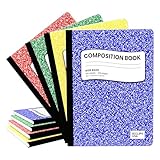 Composition Notebooks, (Assorted Colors), Wide Ruled Composition Notebook, Marble Composition Notebook, 100 Sheets, 200 Pages (12 Pack)