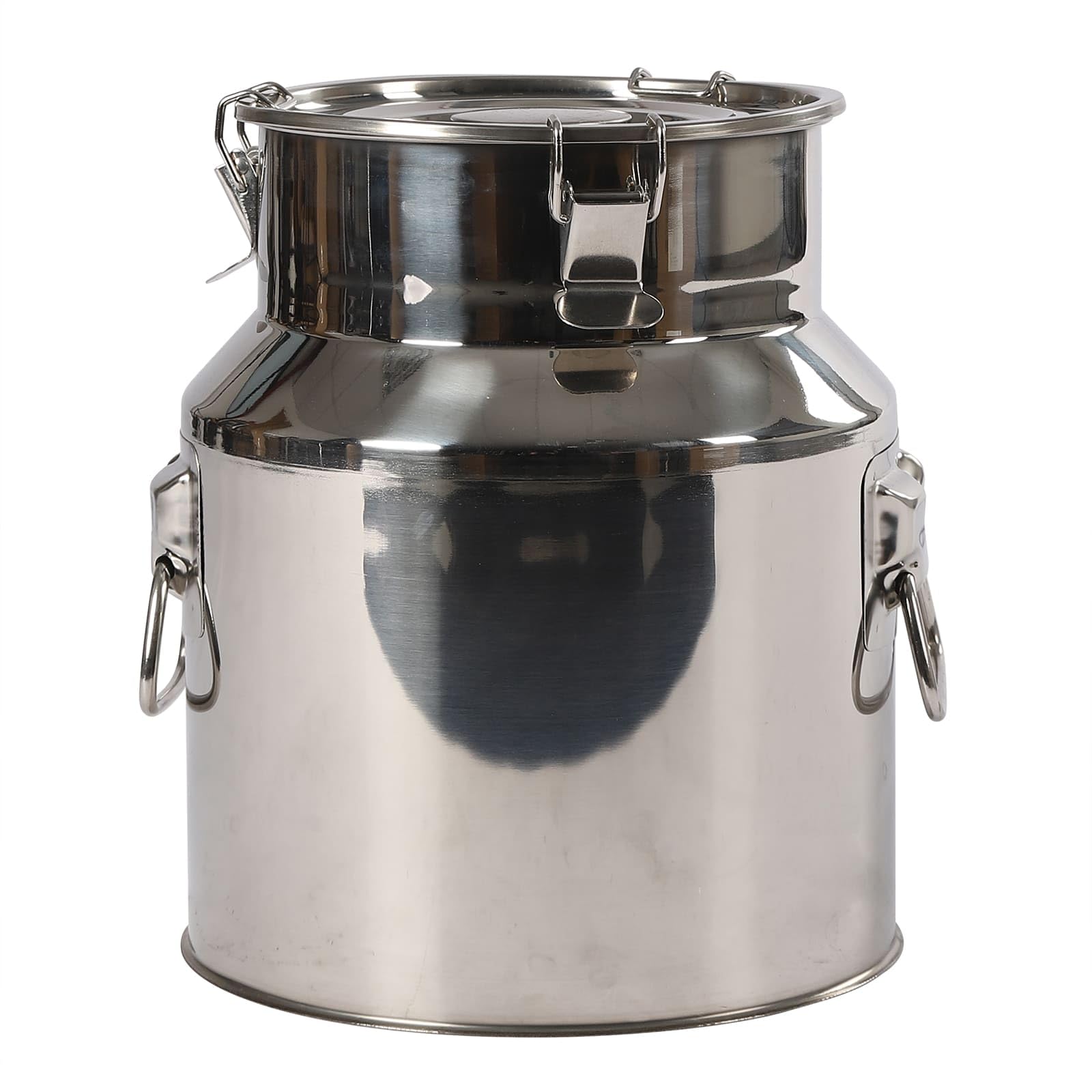 Contenitore ermetico per alimenti in acciaio inox 201 con coperchio e mestolo, tanica multifunzionale con guarnizione in silicone, per la conservazione di latte, vino, formaggio e farina (14L)