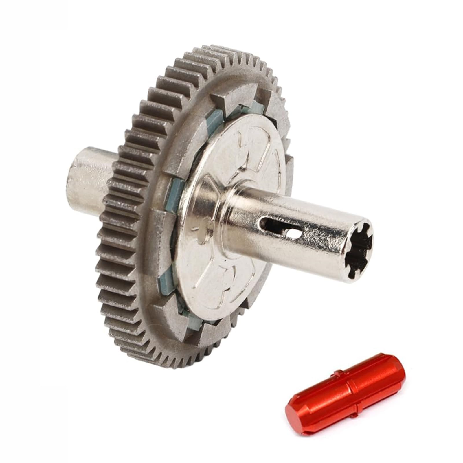 Steel 57T 0.8Mod Slipper Clutch Spur Gear ARA310949 for 1/10 Arrma Senton Granite Vorteks Big Rock 3S 1/8 Typhon 3S Upgrades Parts(Red）