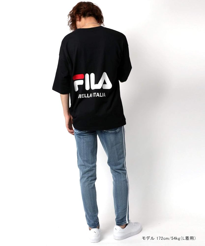 Amazon | [フィラ] Tシャツ メンズ 半袖 ロゴ 刺繍 ビック