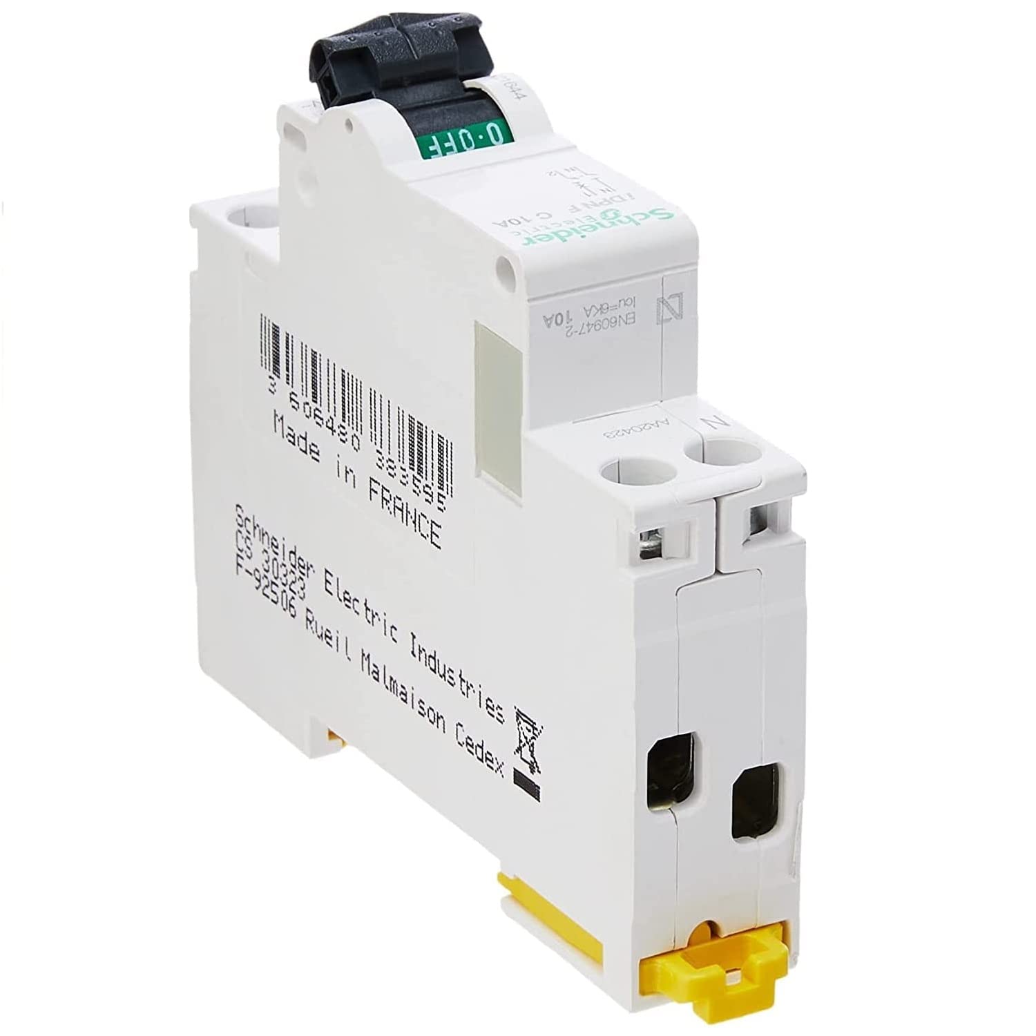CABLEPELADO Interruptor Automático Magnetotérmico residencial iDPN F | Normas EN 60898-1, CEI 60947-2, CEI 60529 | 6kA | 1P + N | CURVA C | IP20 | 10A
