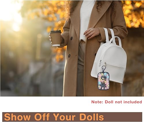 Miniatura 2 de Bolsa de exhibición transparente con llavero, caja ciega, bolsa de exhibición de muñecas, bolsa portátil a prueba de polvo para figuras de acción,