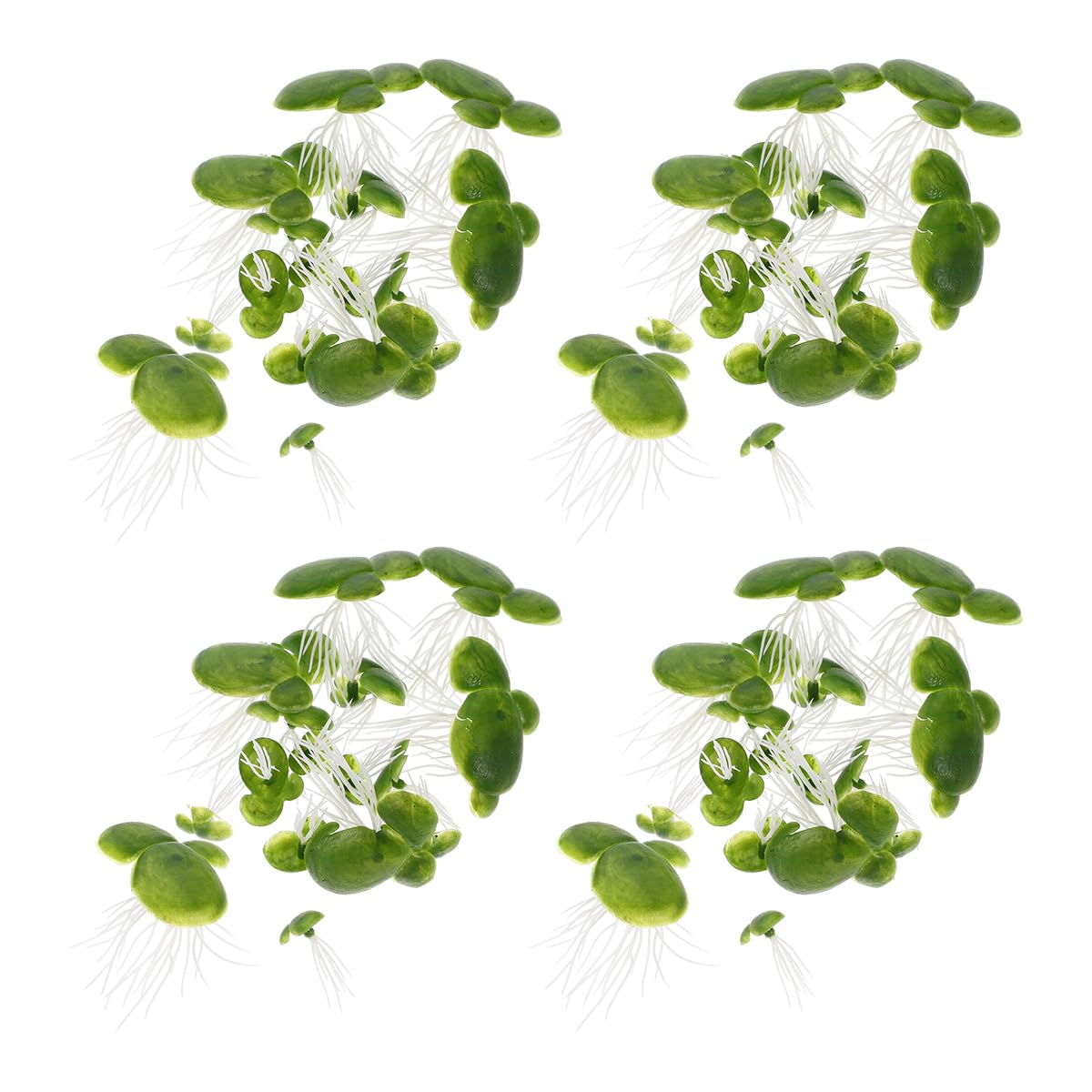 Sarini 72pcs Mini Artificial Floating Plants for Aquarium Decoration Pond Floating Leaves Plastic Water Plants for Fish Tank DIY Decor