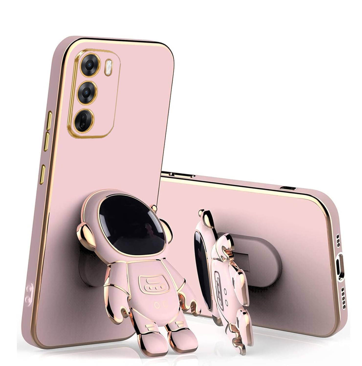 V-TAN Electroplated 3D Astronaut Holster Folding Stand Back Case Compatible with Oppo Reno 12 5G/Oppo Reno 12 Pro 5G (Pink) (B0D9VZJWSQ) Amazon Price History, Amazon Price Tracker
