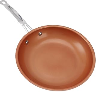 Nonstick Frying Pan Skillet Set, 17.13x9.45x1.77in Aluminum Long Handle Cookware Set with Grip Handle, 24cm Anti Stick Frying Pan Versatile Easy Cooking Frying Pan Cookware
