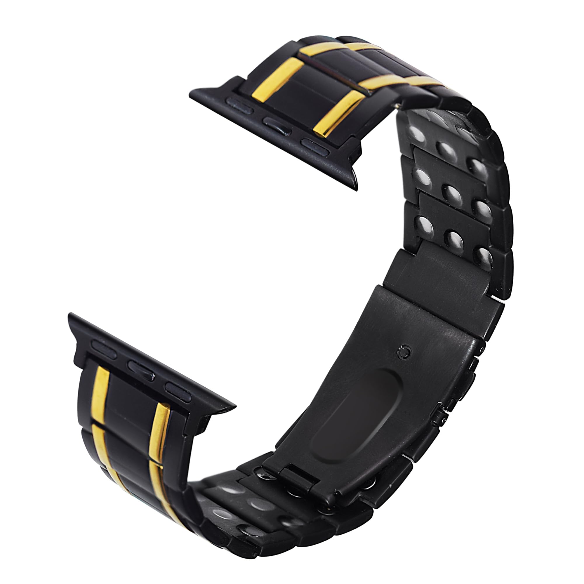JFUME 18K Gold Titanium Magnetic Band Compatible with Apple Watch Band 38mm 40mm 41mm 42mm 44mm 45mm for iwatch Bands Series SE 9 8 7 6 5 4 3 2 2