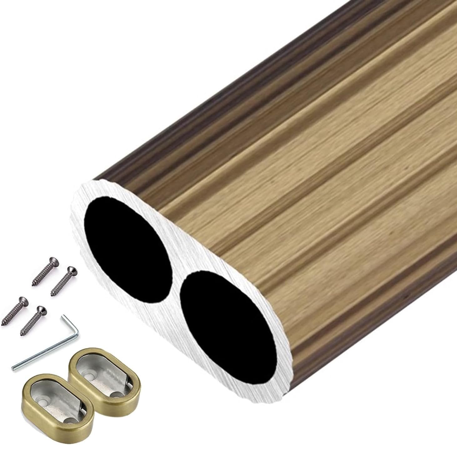 Shower Floor Drain, Metal Oval Wardrobe Closet Rods,Detachable Wardrobes Pole Wall Mount Clothes Hanger