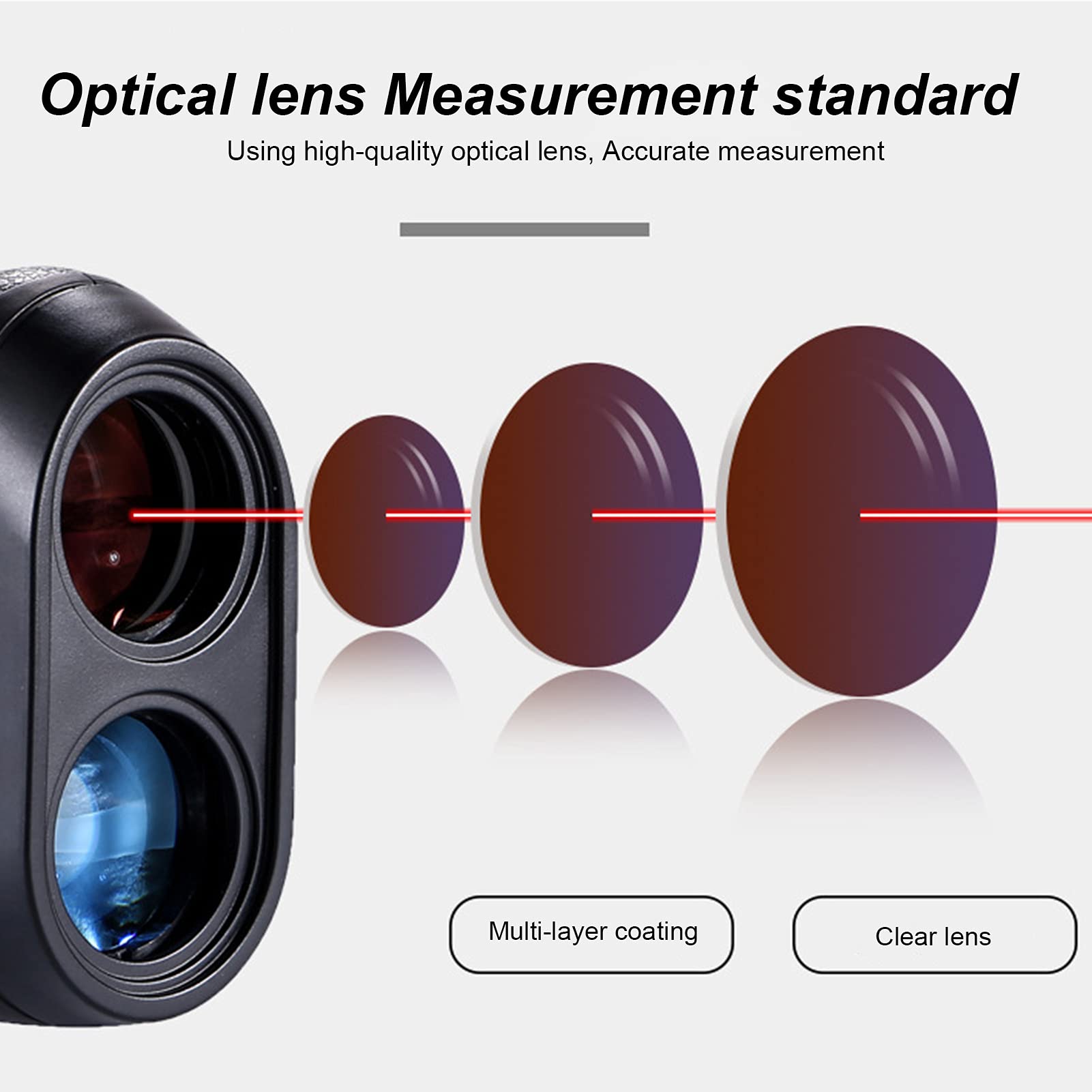 Rangefinder Digital Distance Meter High Precision Measuring Tool for Golf and Outdoor Activities ABS + PC Material 8X Magnification