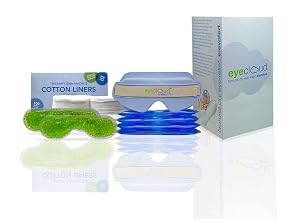 Eye Eco Eyecloud Kit - Blue - Moist Heat Cold Therapy Home Eye Mask Kit with Moisture-Locking Technology