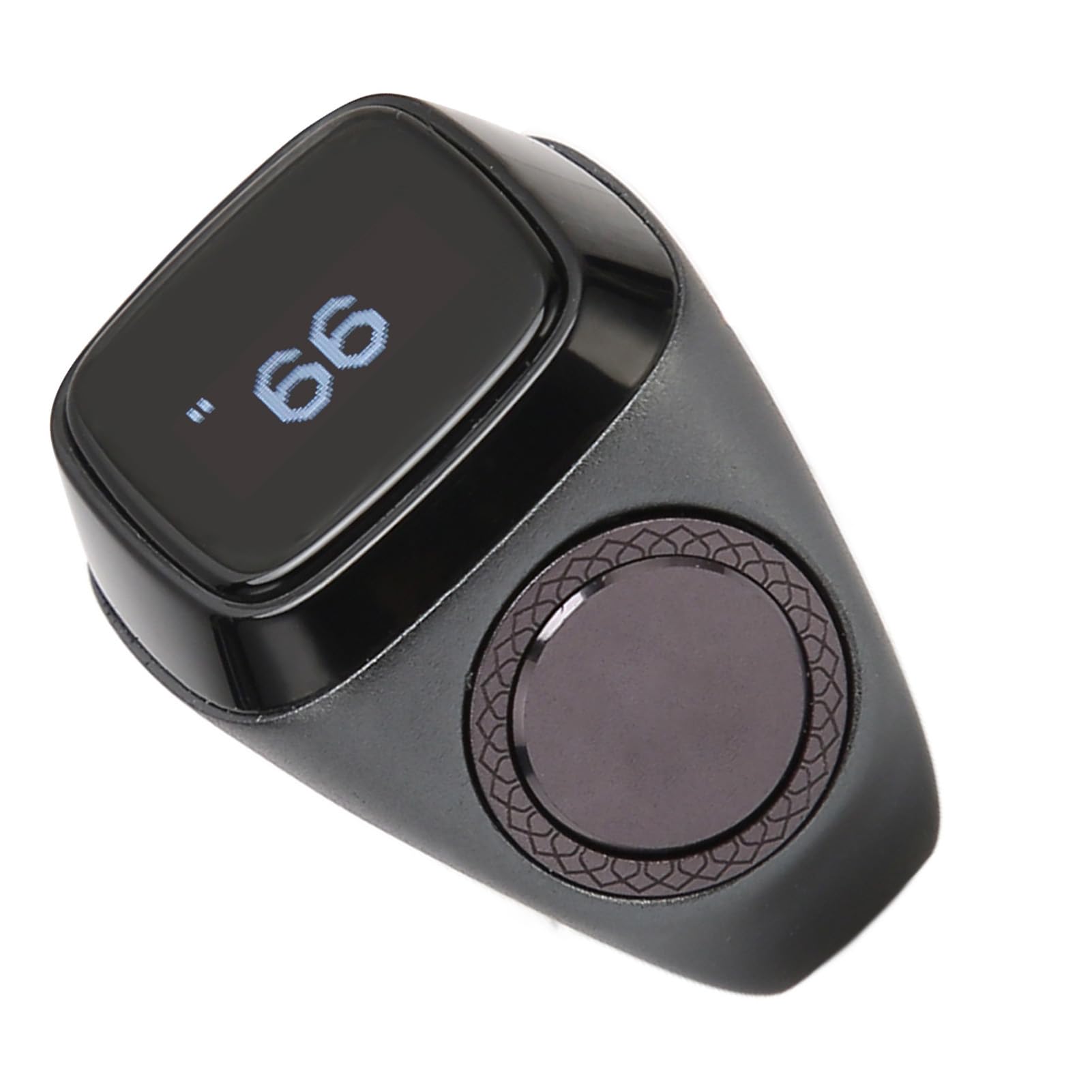 Compteur de Doigts, Anneau de comptage Rechargeable BT5.1 Compteur Manuel de Chiffres et de clics Compteur Digital de Doigts pour iQibla APP avec écran 0.49in (18MM)