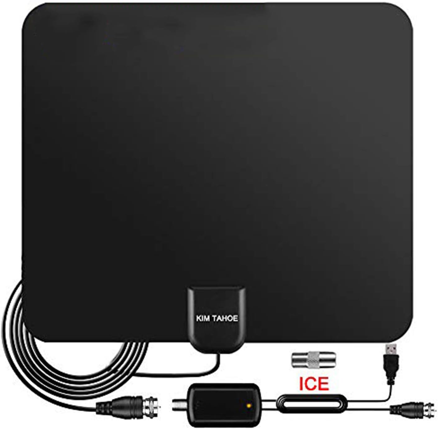 TV Aerial, 2021 Newest Indoor TV Aerial for Digital Freeview 4K 1080P HD VHF UHF for Local Channels 100+ Miles Range with Signal Amplifier Support TV