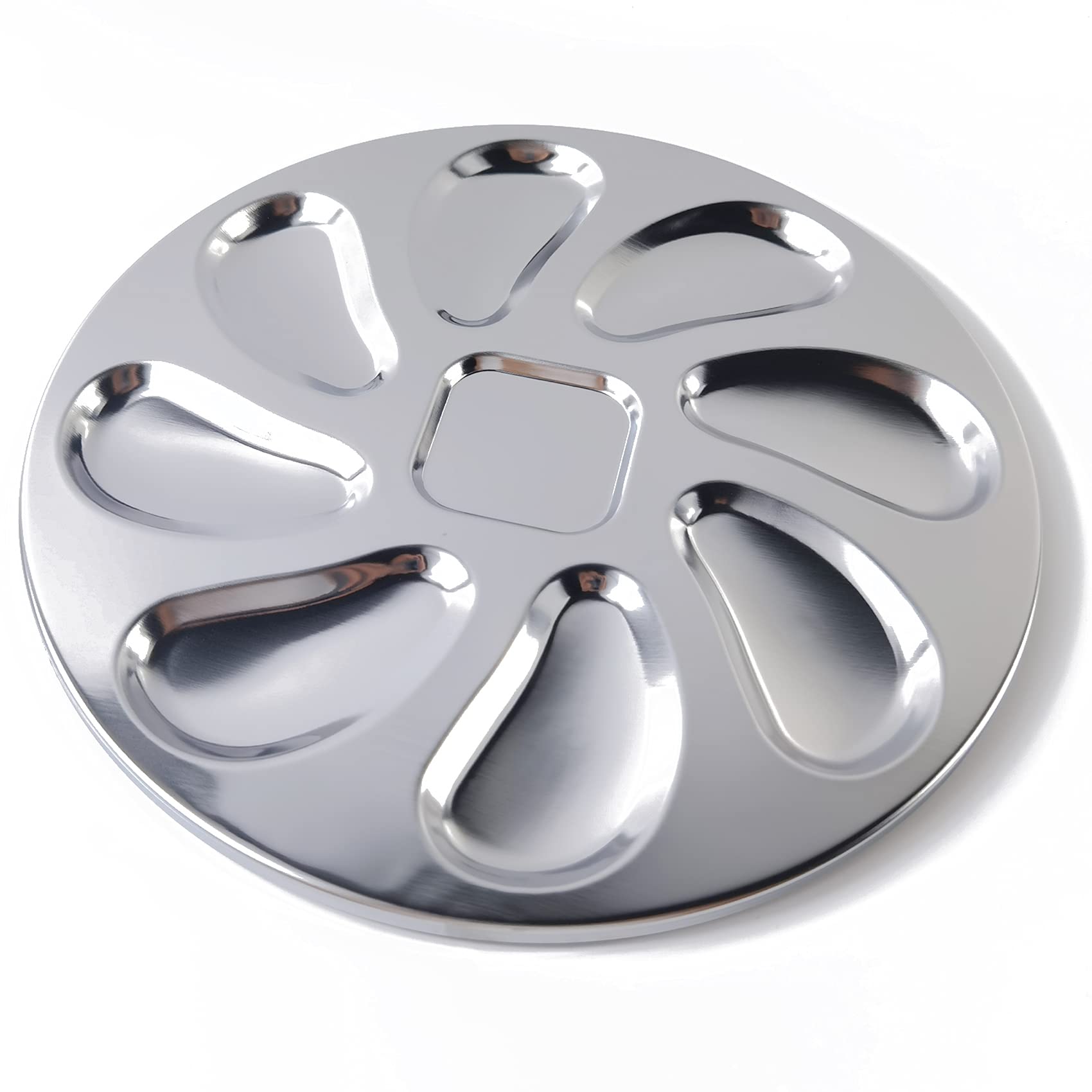 Stainless Steel Oyster Plates - 3 Piece Set -2