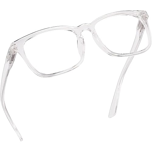 Readerest Blue Light Blocking Reading Glasses (Clear, 0.00 Magnification) Computer Eyeglasses With Thin Reflective Lens, Antiglare, Eye Strain, UV Protection, Stylish For Men And Women