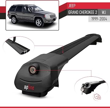 Jeep Grand Cherokee 2 (WJ) 1999-2004 Arası ile Uyumlu ACE-1 Ara Atkı Tavan Barı Siyah 2 Adet